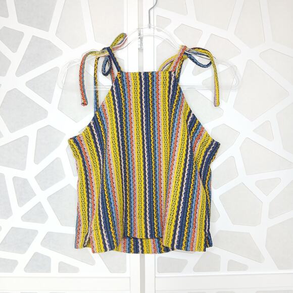 Texture & Thread Madewell Crochet High Neck Top Womens SM Boho Hippie Minimalist - Picture 7 of 10